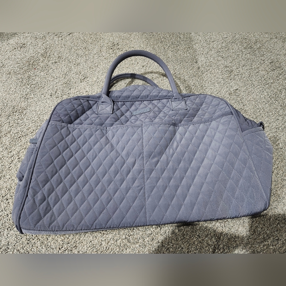 Vera Bradley Quilted Travel Duffle in Slate Gray